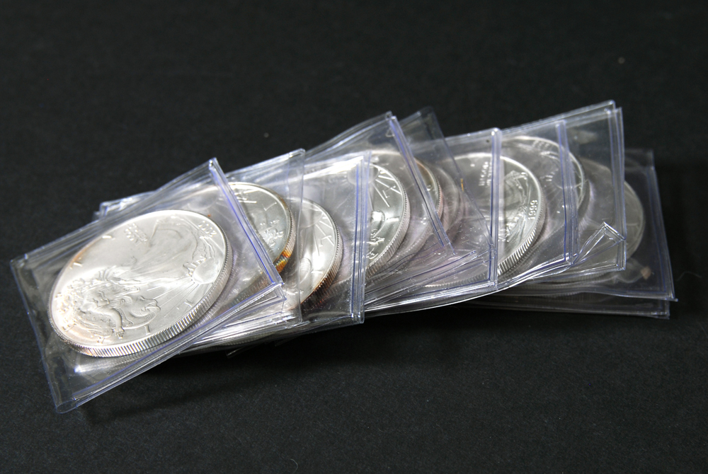 Set of Ten Silver American Eagle Dollar Coins