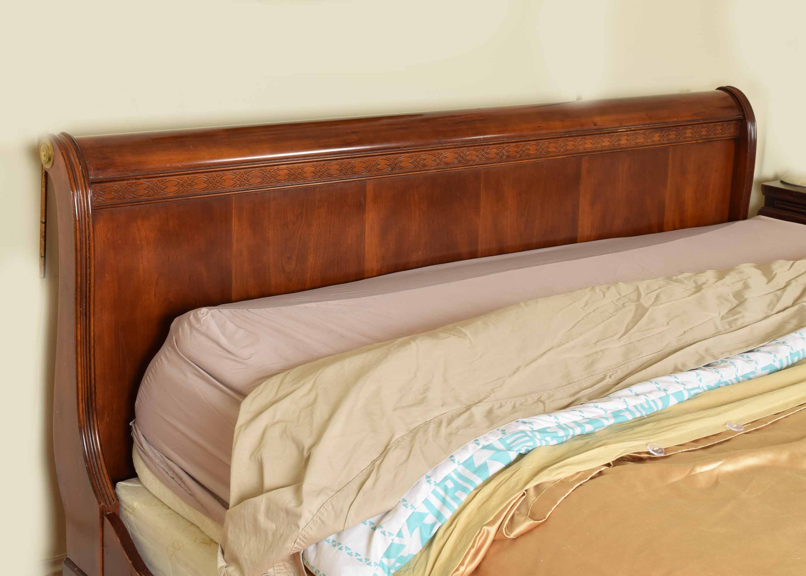 Mahogany King Sleigh Bed