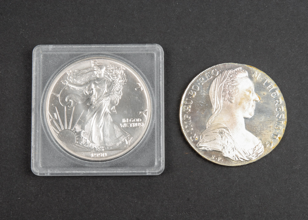 Pair of Restruck Silver Coins