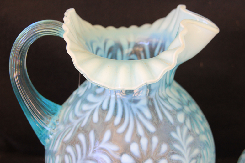 Pair of Art Glass Handblown Pitchers