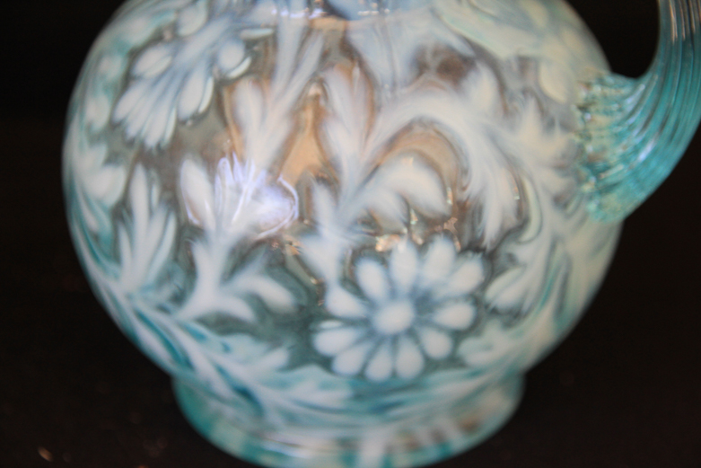 Pair of Art Glass Handblown Pitchers