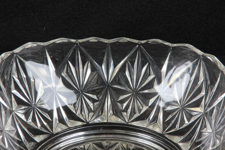 Vintage Crystal Glass Punch Bowl Set