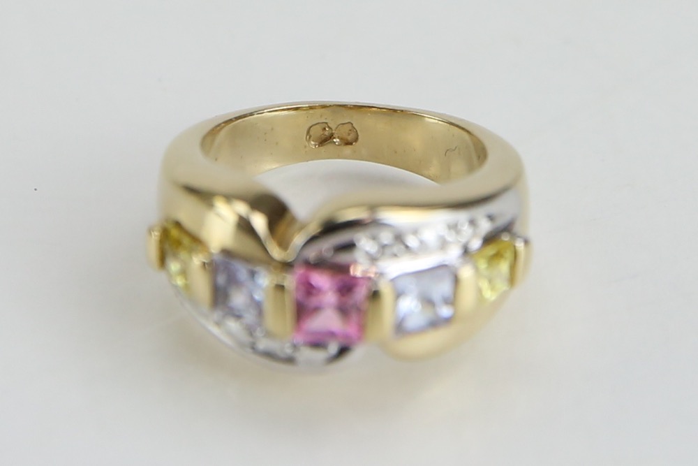 Gold Tone Rings and Pendant