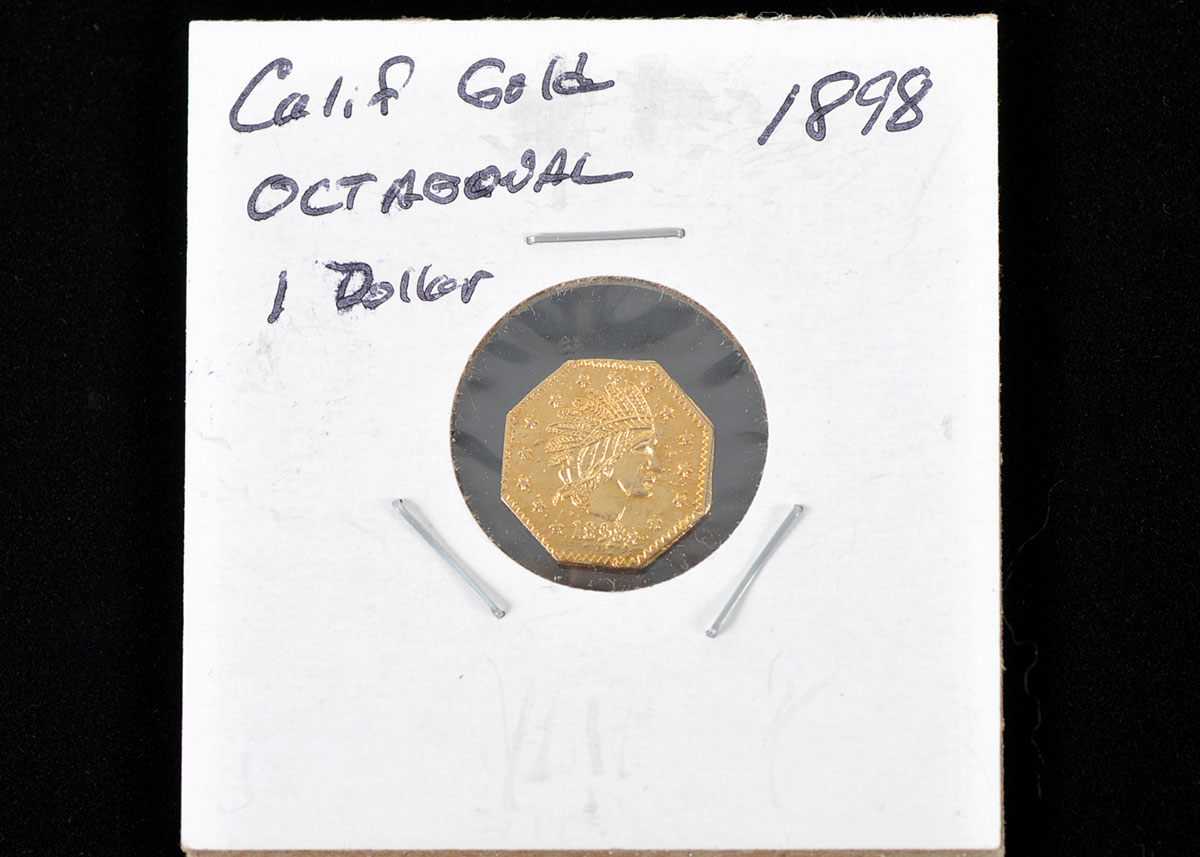 1898 California Gold Octagonal Dollar Coin