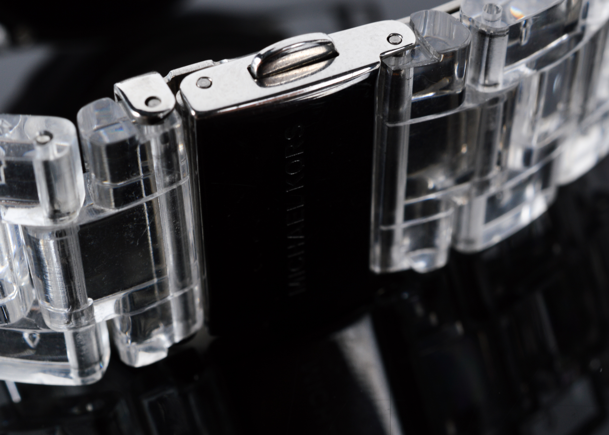 Michael Kors Acrylic and Rhinestone Watch