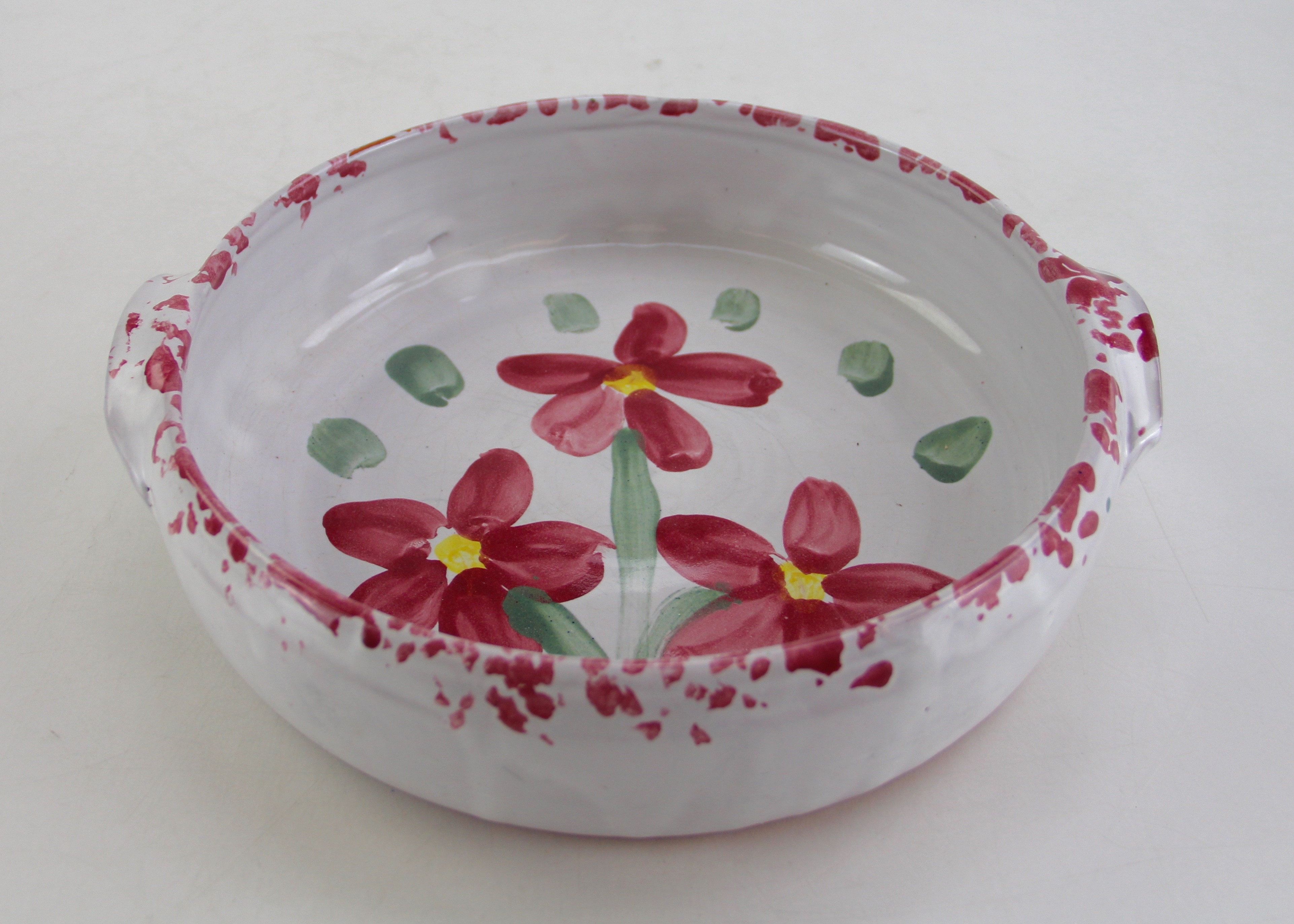 Large Bybee Pottery Bowl with Flower Design