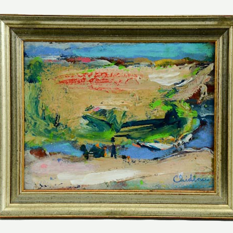 Paul Chidlaw Abstract Expressionist Impasto Oil Painting