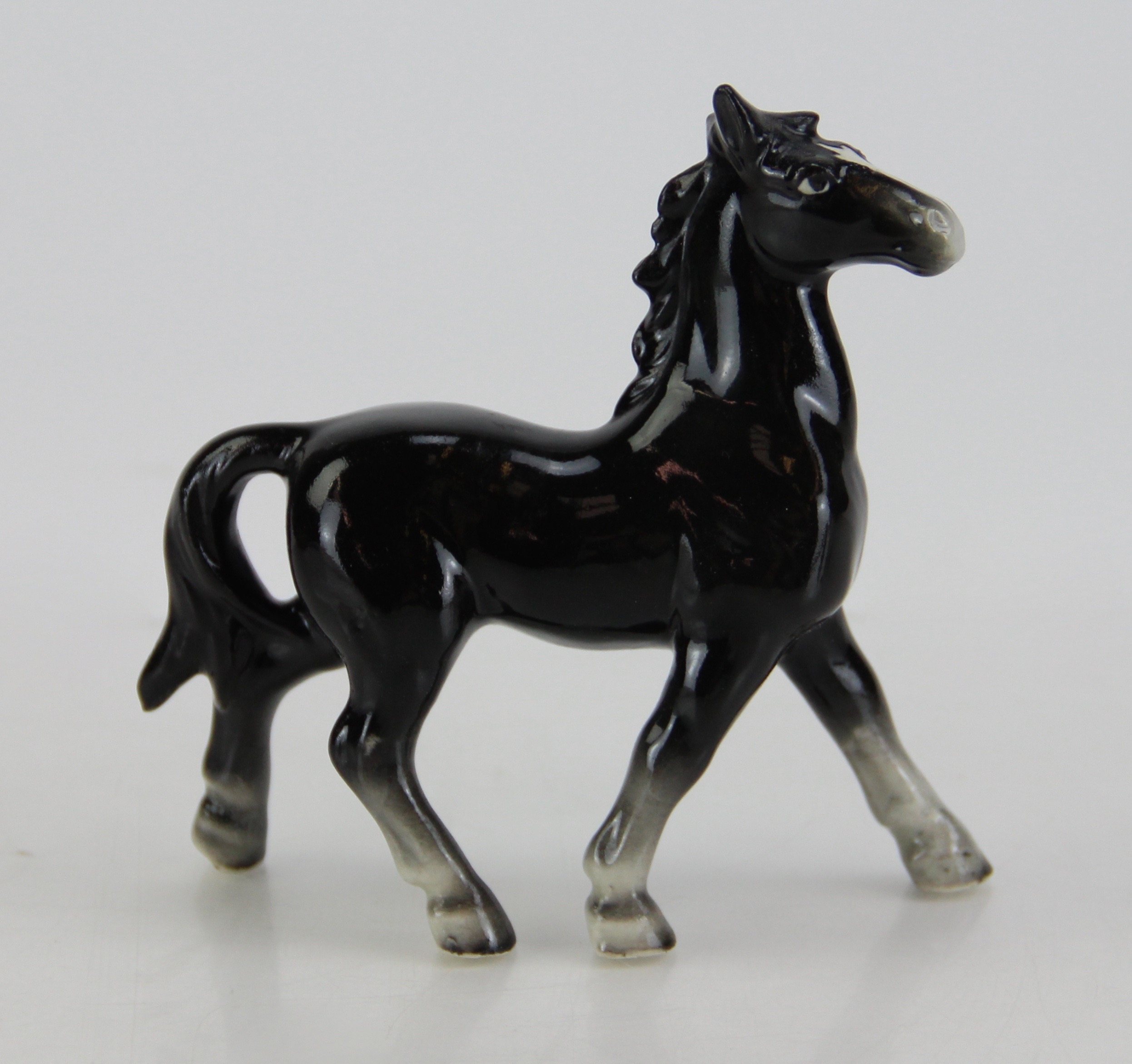 Trio of Vintage Ceramic Horses and Ornament