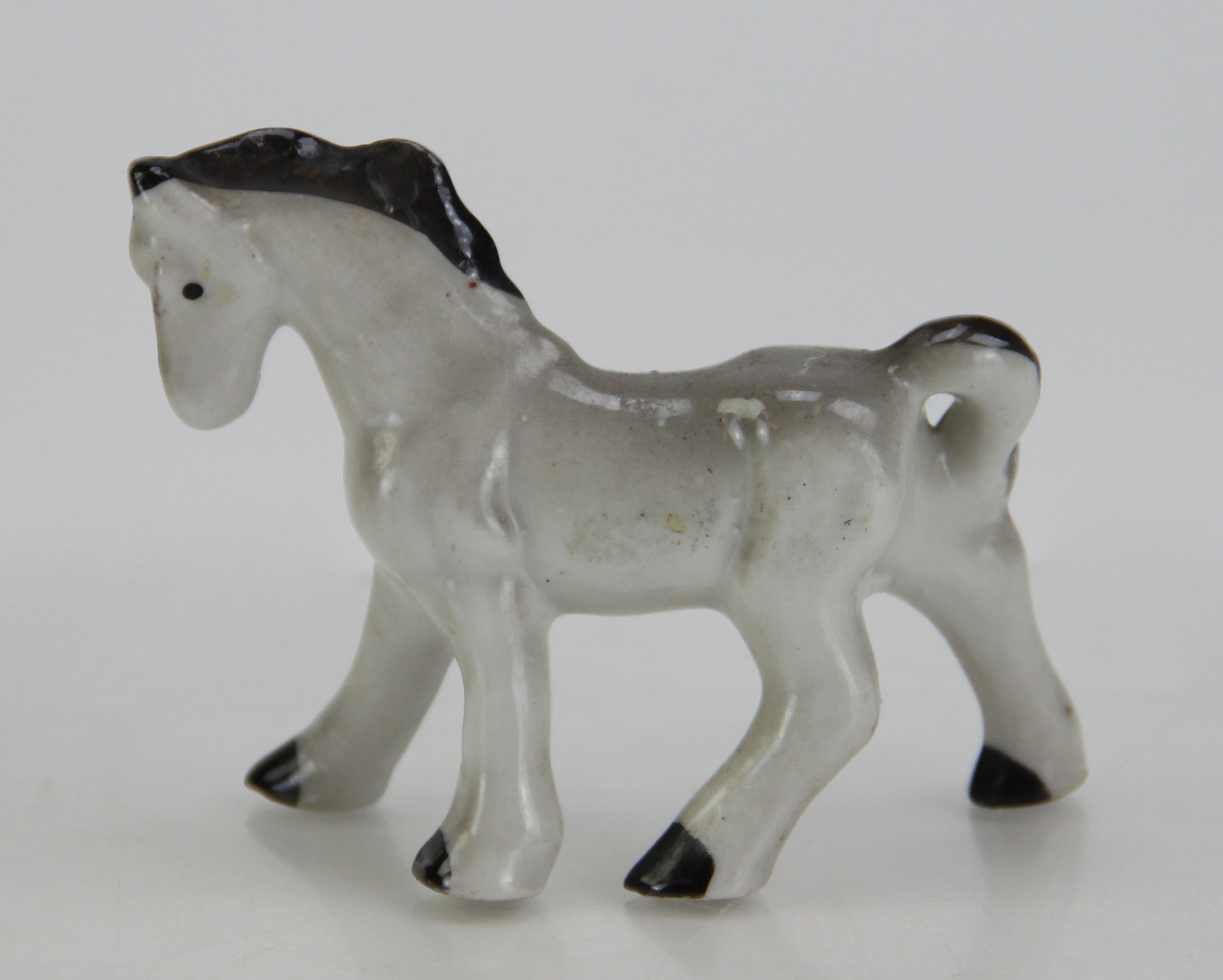 Trio of Vintage Ceramic Horses and Ornament