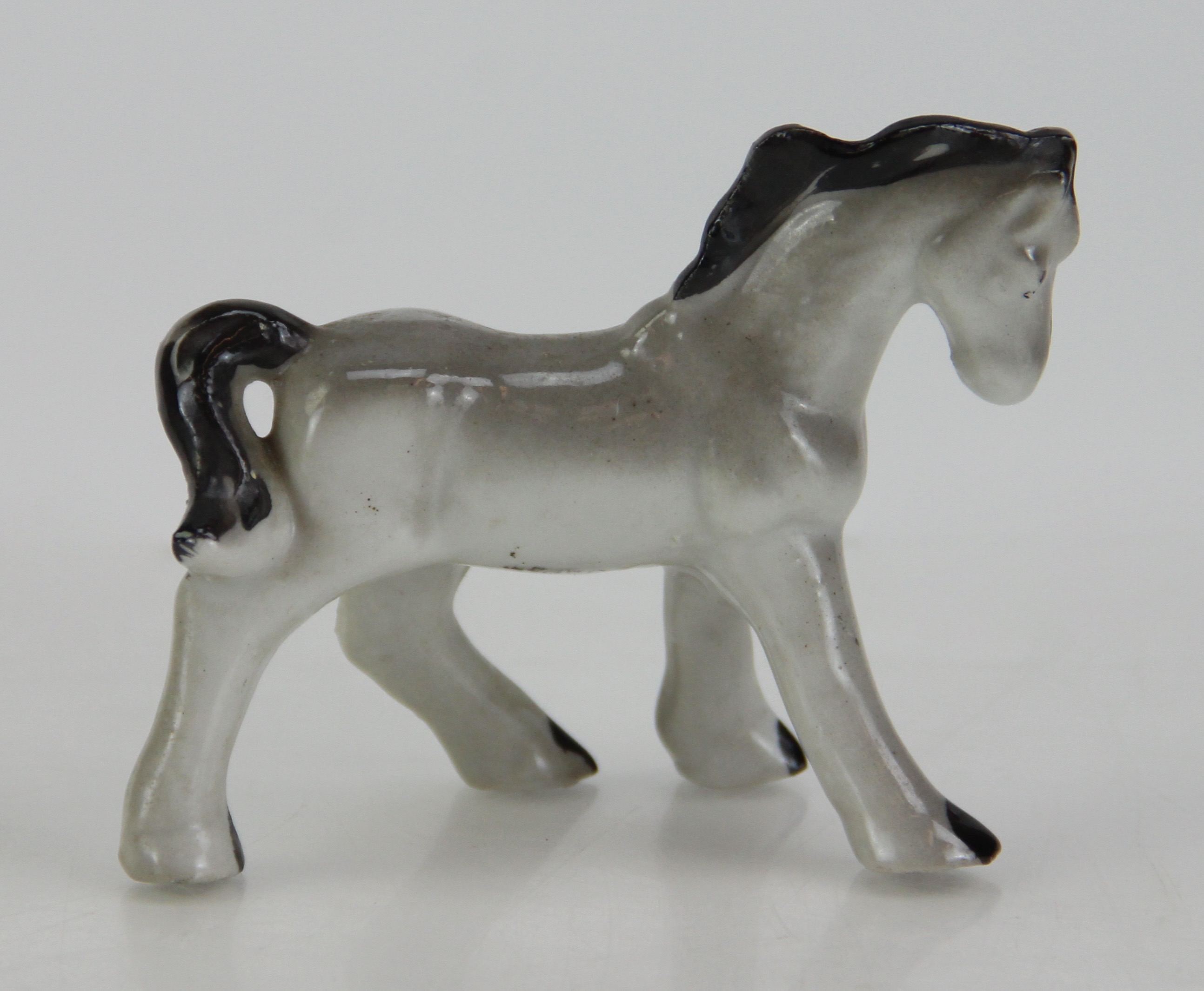 Trio of Vintage Ceramic Horses and Ornament
