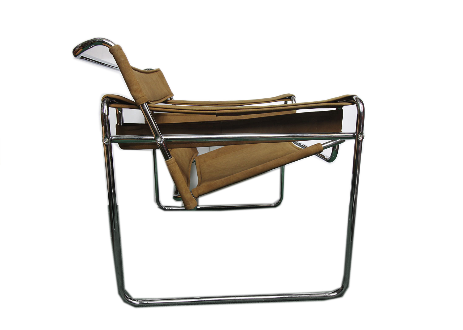 Leather Mod Strap Accent Chair