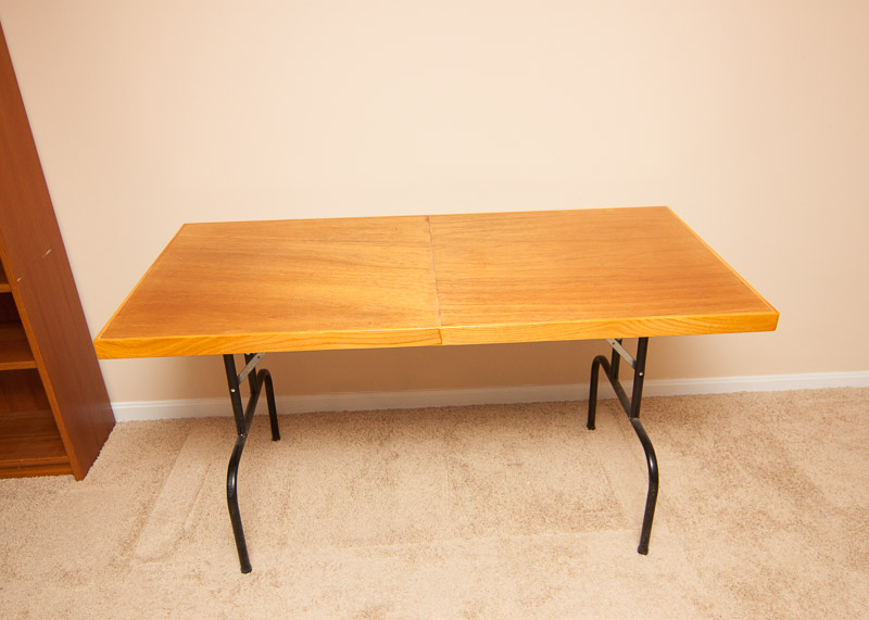 Handmade Wood Top Folding Table