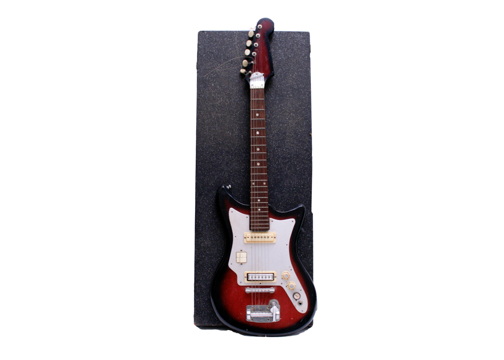 Sears Silvertone Model 1448 Amplifier And Electric Guitar