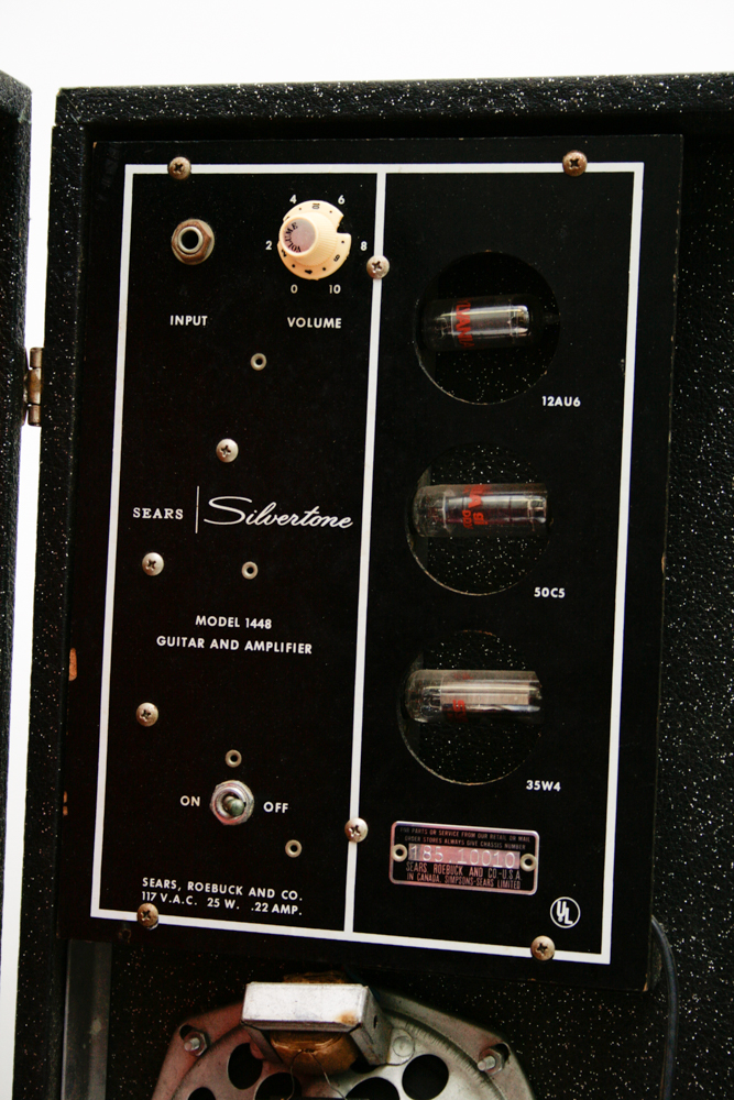 Sears Silvertone Model 1448 Amplifier And Electric Guitar