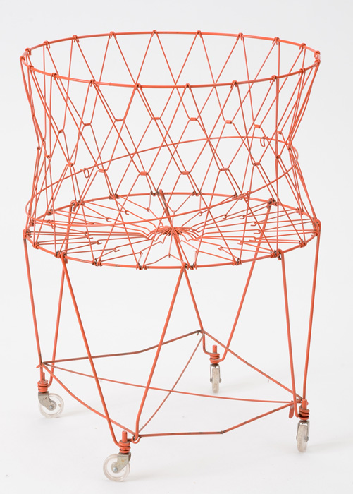 Orange Wire Laundry Basket