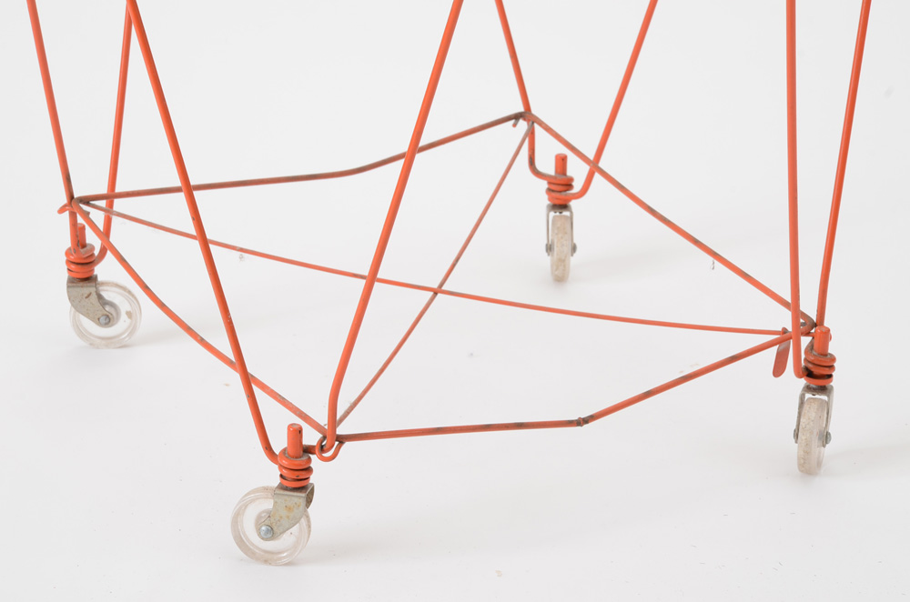 Orange Wire Laundry Basket