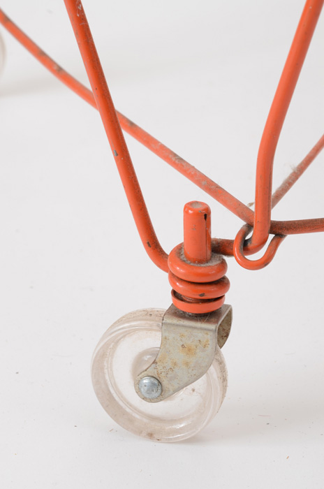 Orange Wire Laundry Basket