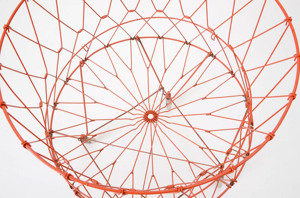 Orange Wire Laundry Basket