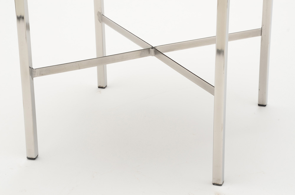 Modern Style Square Vinyl Upholstered Stools