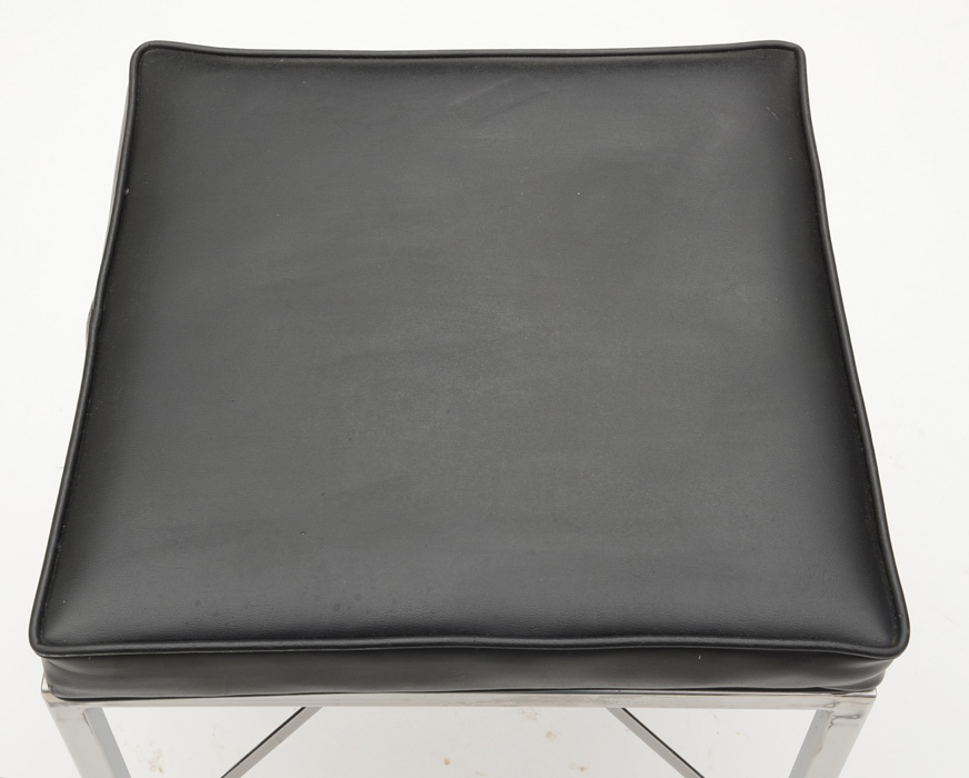 Modern Style Square Vinyl Upholstered Stools