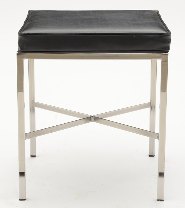 Modern Style Square Vinyl Upholstered Stools
