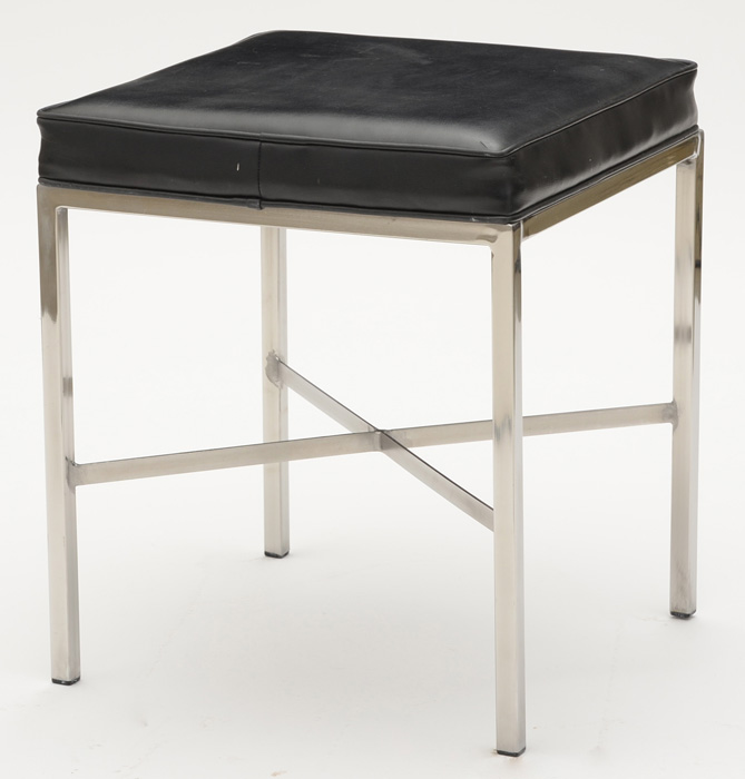 Modern Style Square Vinyl Upholstered Stools