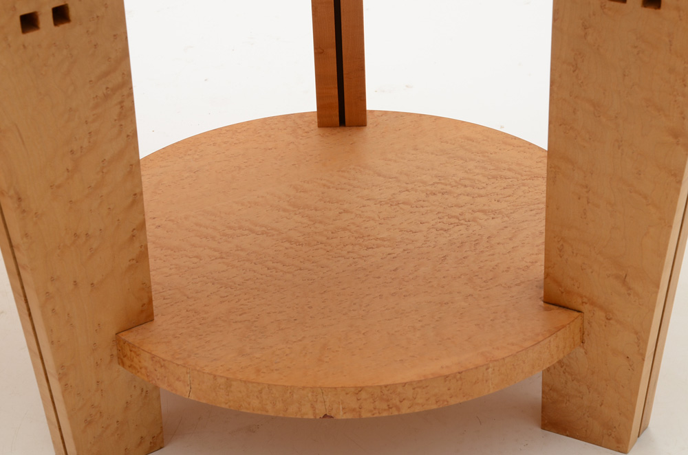 Pair of Modernist End Tables with Black Granite Tops