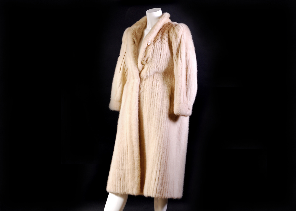 Vintage White Mink Fur Coat