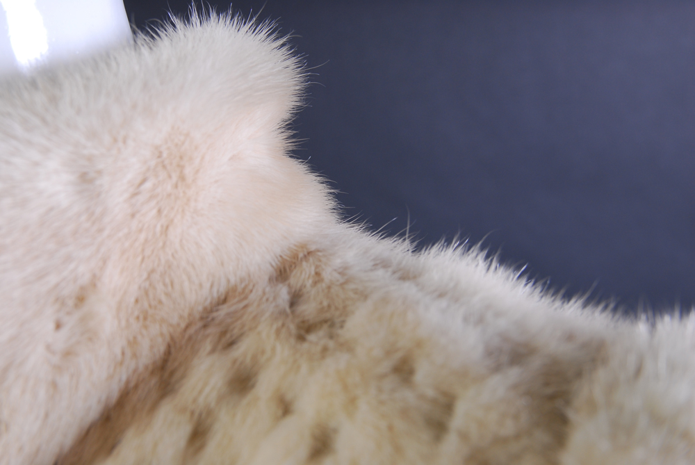 Vintage White Mink Fur Coat