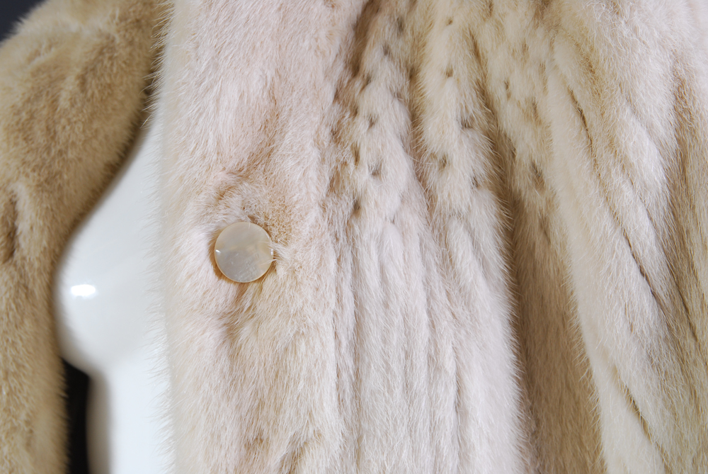 Vintage White Mink Fur Coat
