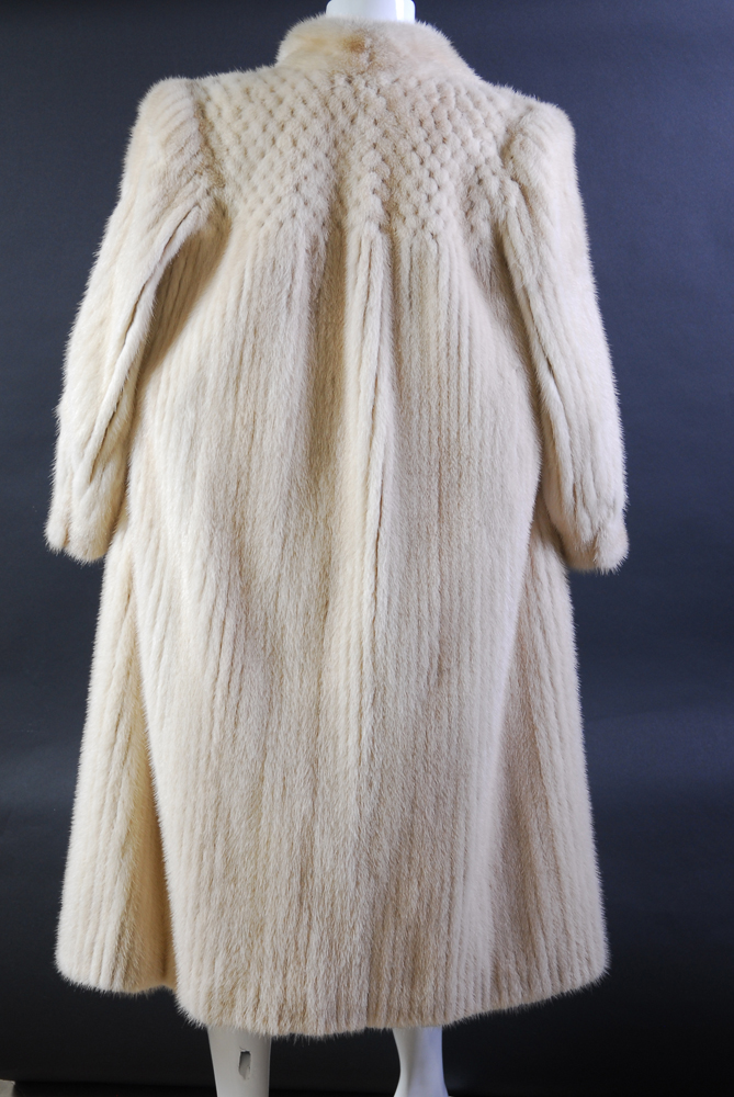 Vintage White Mink Fur Coat