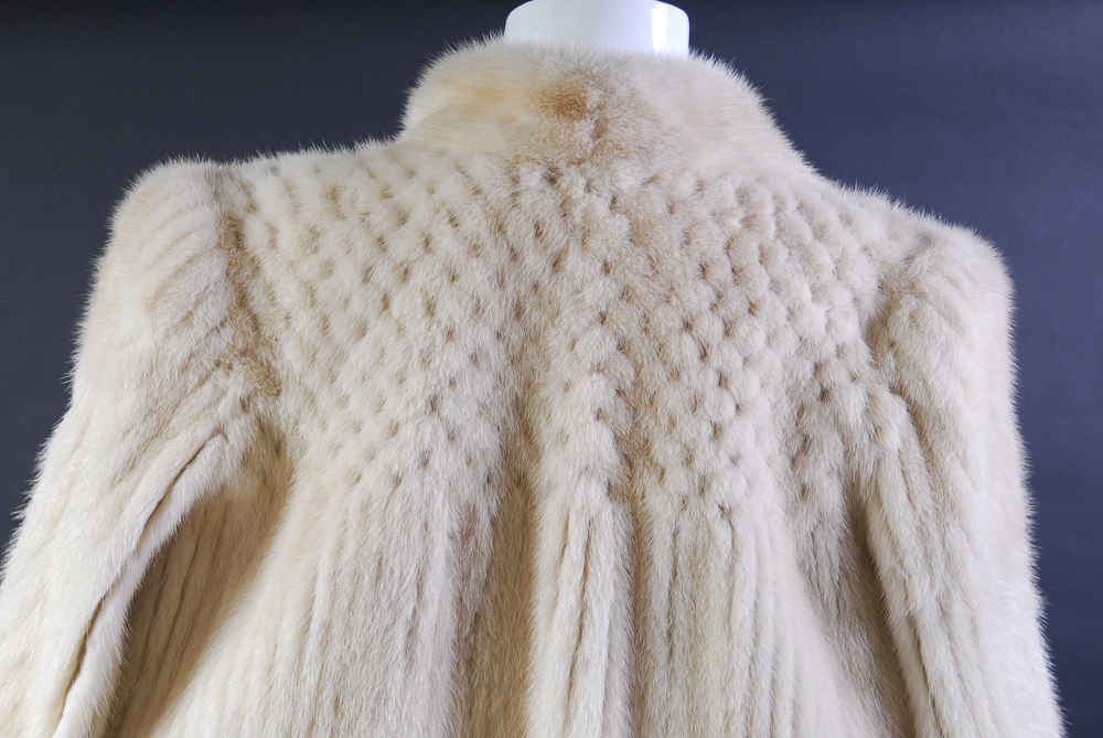 Vintage White Mink Fur Coat