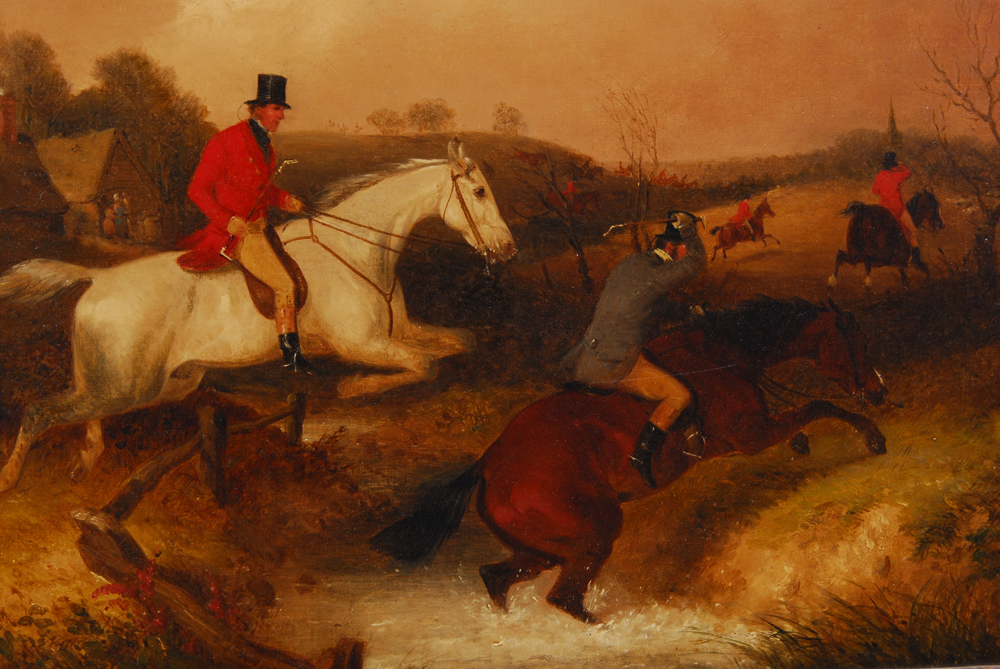 W.J. Shayer 1851 Oil Painting Depicting Riders