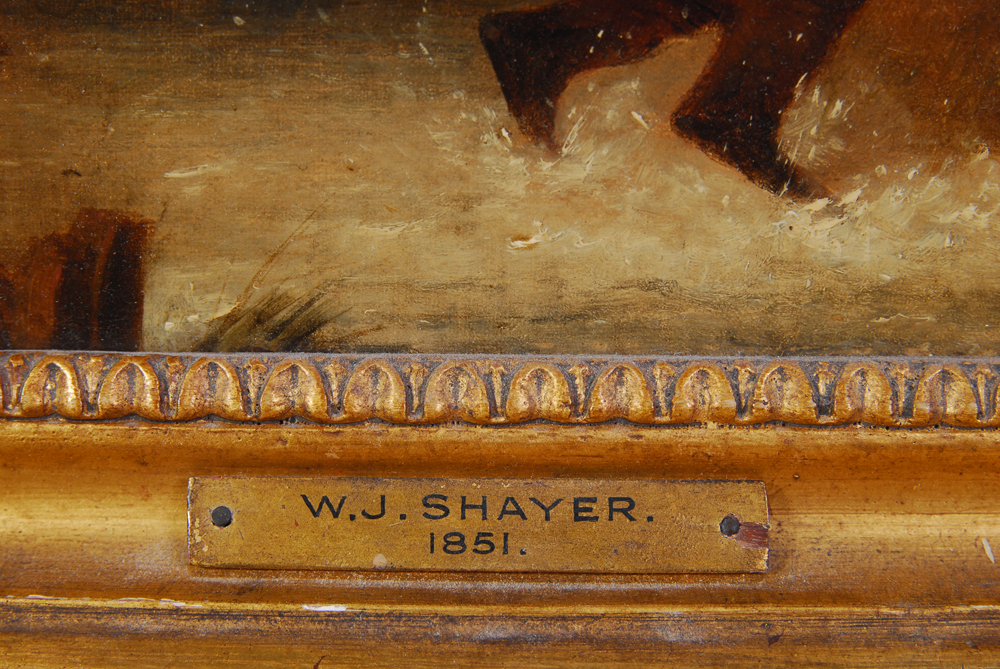 W.J. Shayer 1851 Oil Painting Depicting Riders