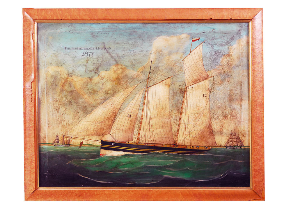 Framed Painting of "The Perserverance" 1877