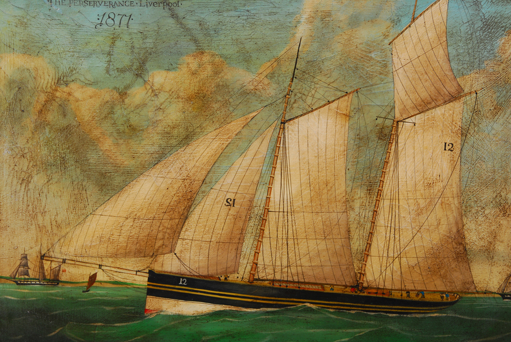 Framed Painting of "The Perserverance" 1877