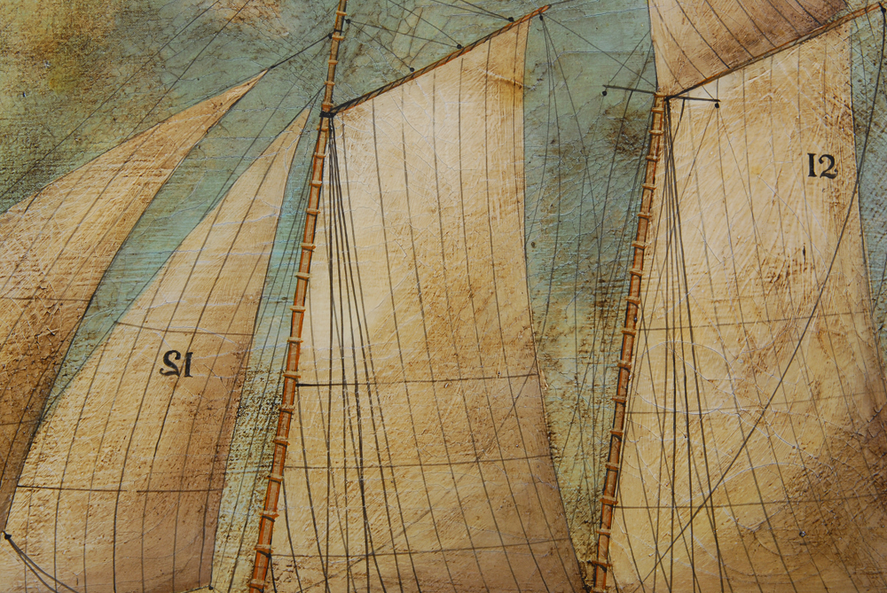 Framed Painting of "The Perserverance" 1877