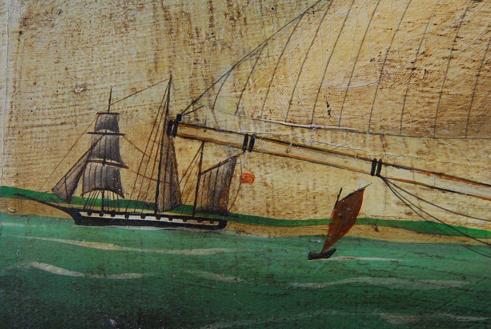 Framed Painting of "The Perserverance" 1877