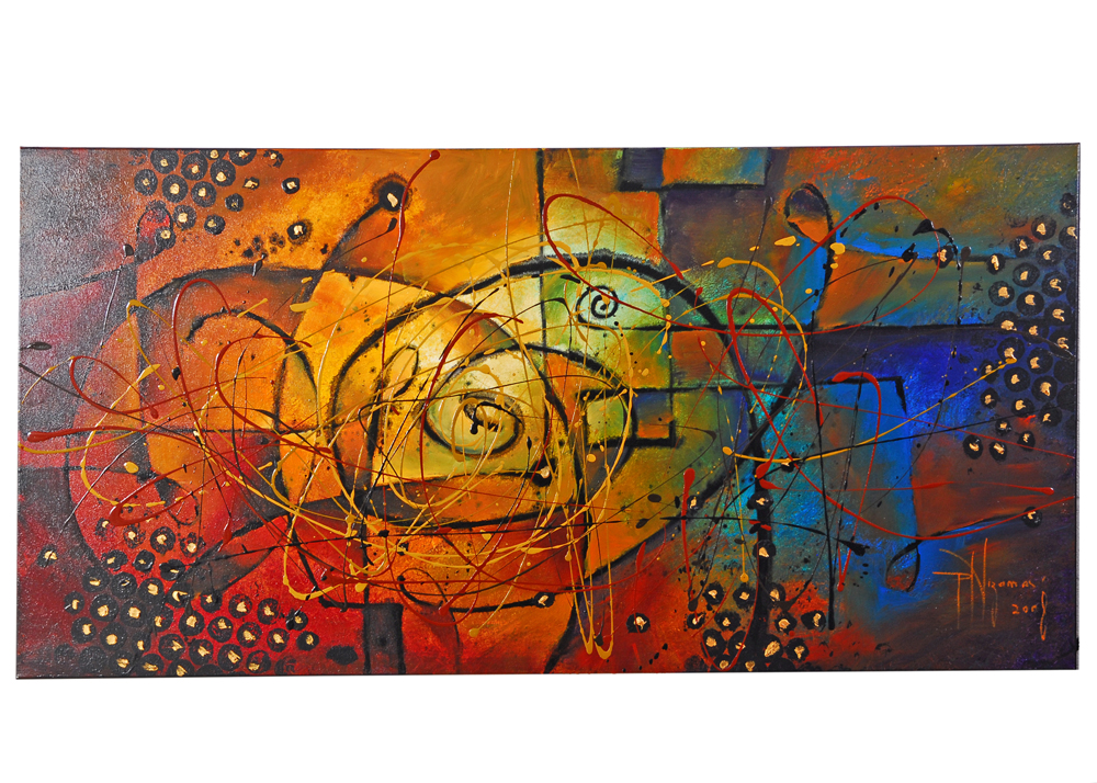 Paula Nizamas "A Visit to the Moon" Oil Painting