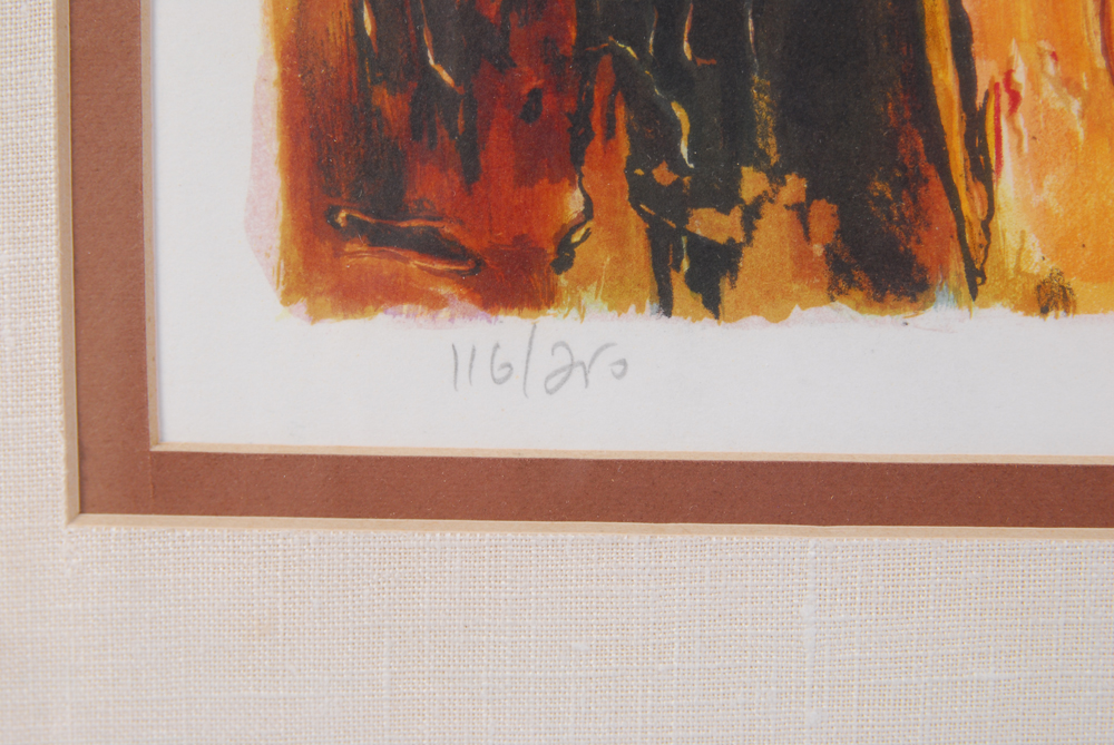 Raoul Raymond "Fiddler over Farmyard Scene" Print