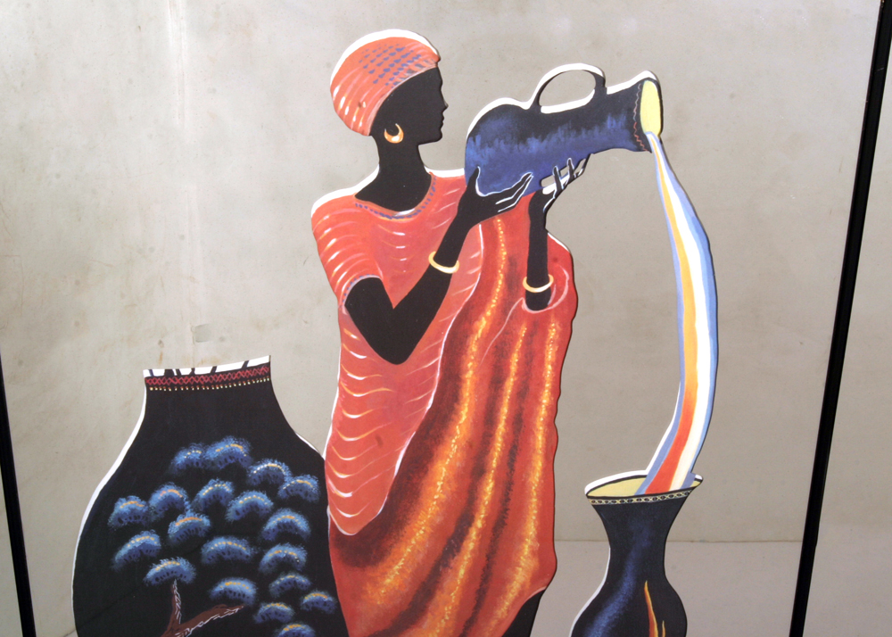 African Themed Mirrored Wall Art