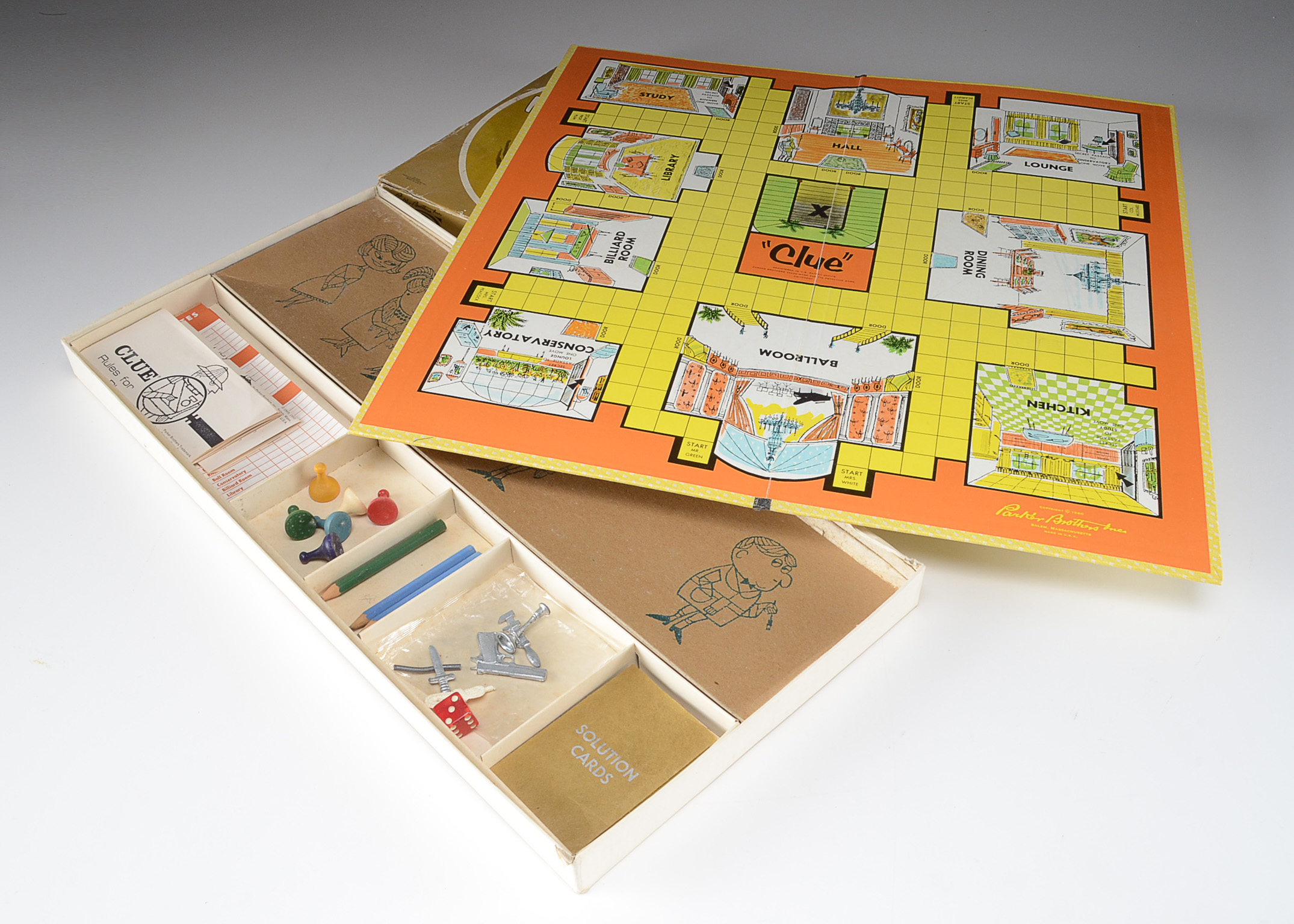 Vintage Clue and Silly Safari Board Games