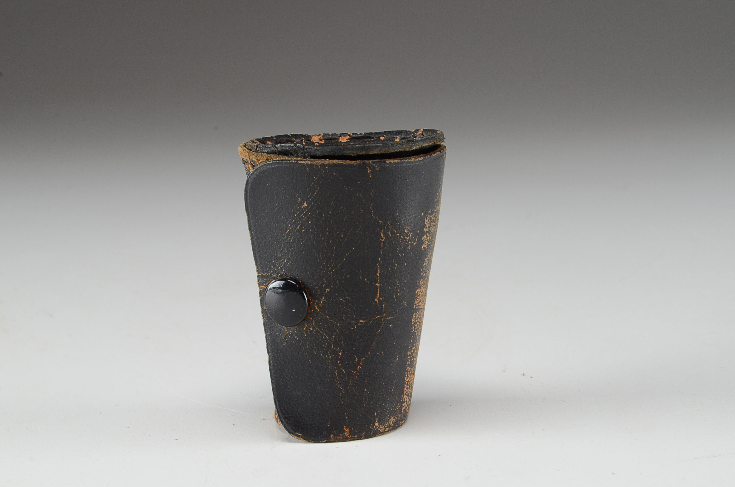 Set of Four Copper Shot Glasses  With Leather Case