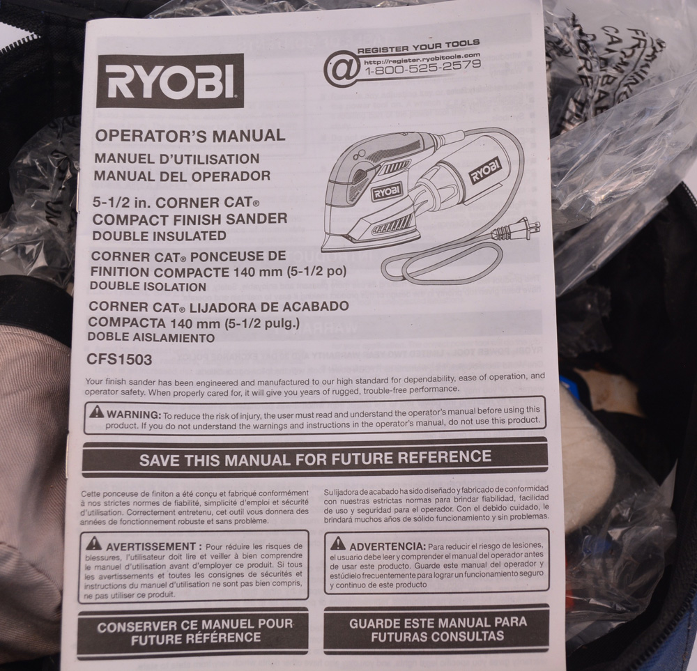 Ryobi Corner Cat Compact Finish Sander