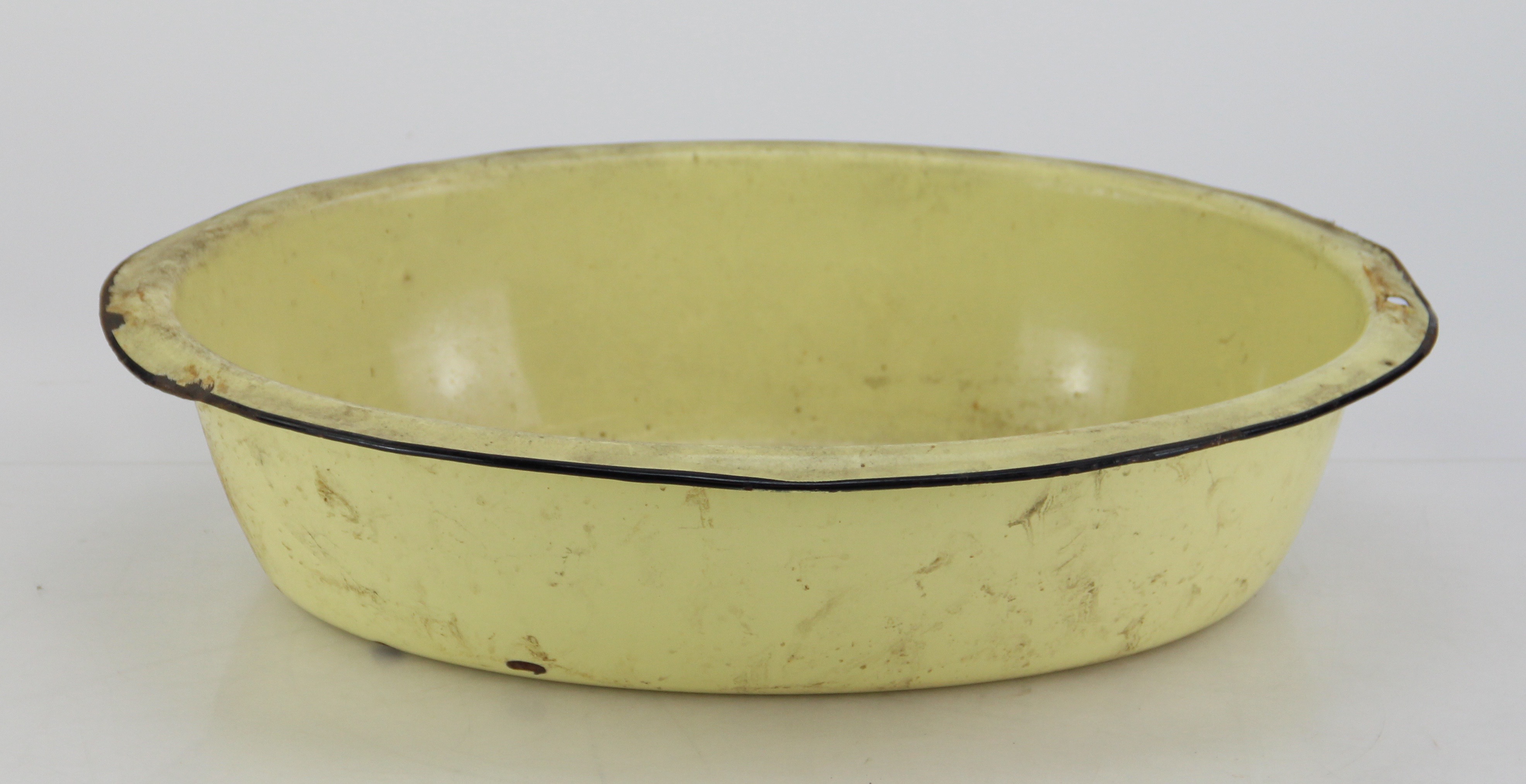 Enamel Pan with Cast Iron Cornbread Pans