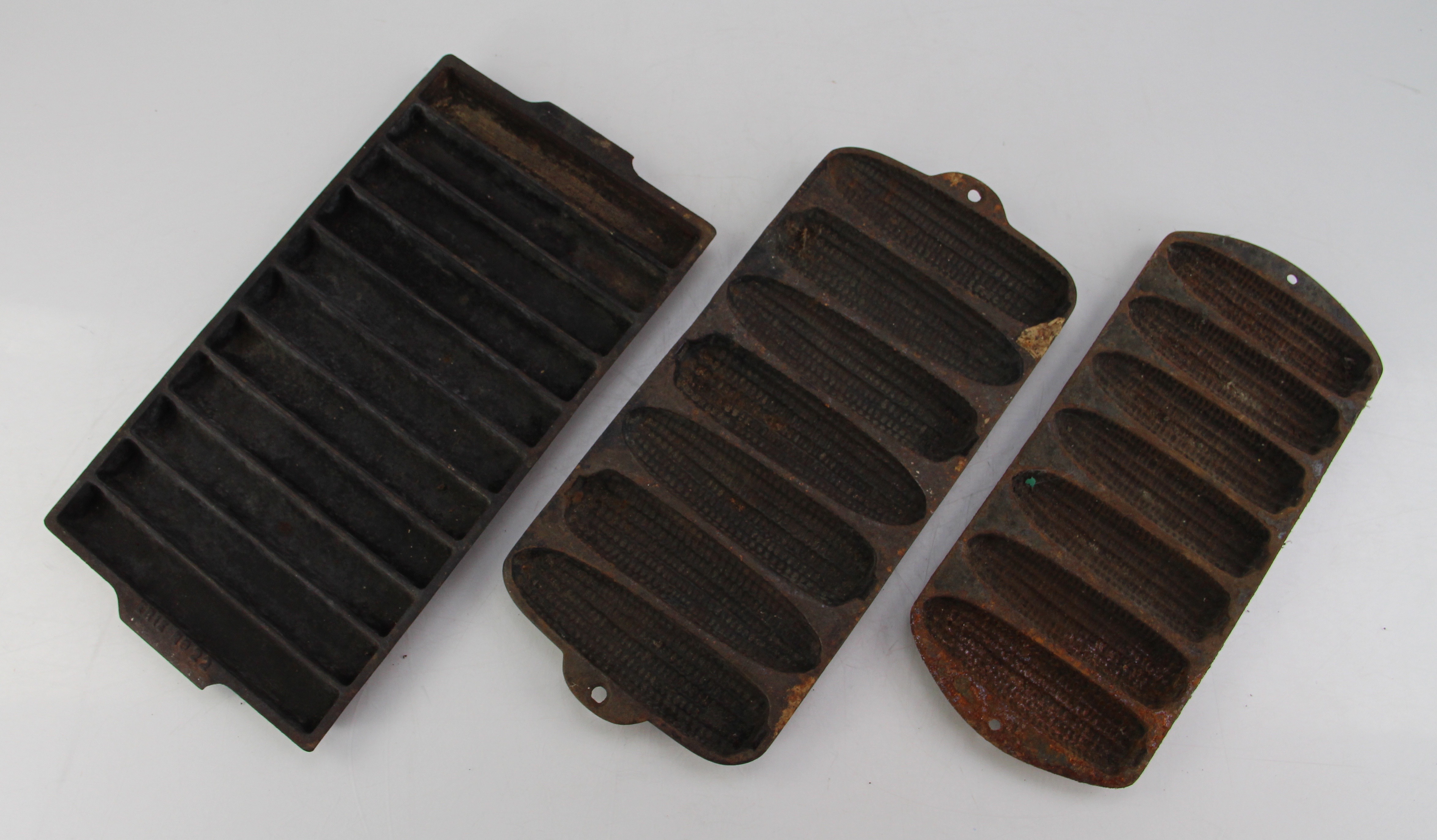 Enamel Pan with Cast Iron Cornbread Pans