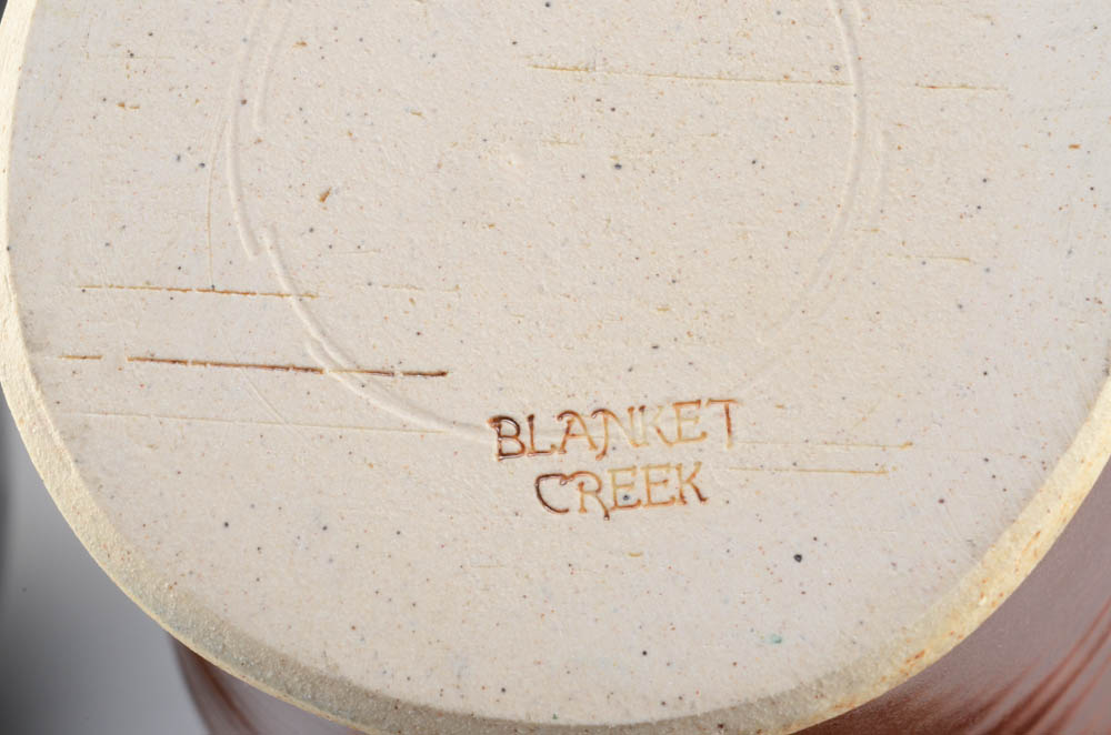 Trio of Vintage Art Pottery Drip Glaze Vases