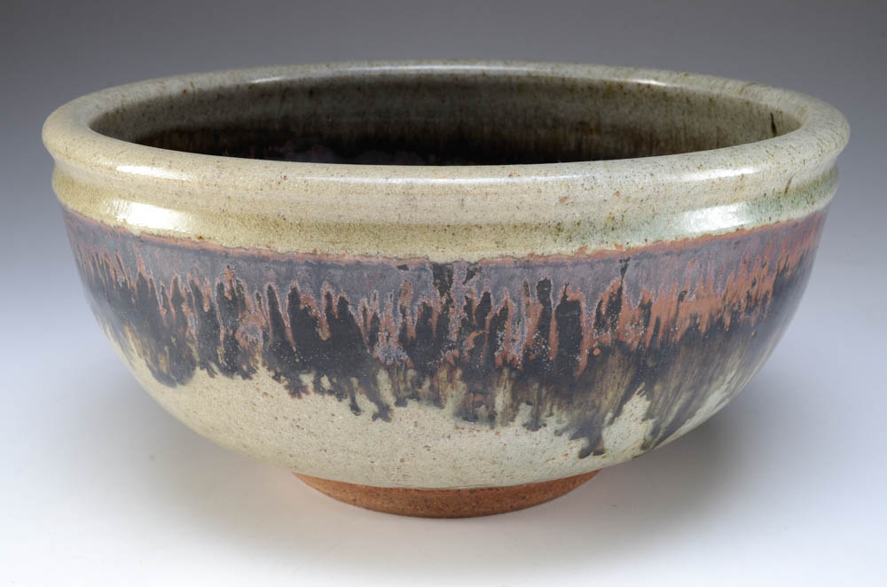 Trio of Vintage Art Pottery Drip Glaze Vases