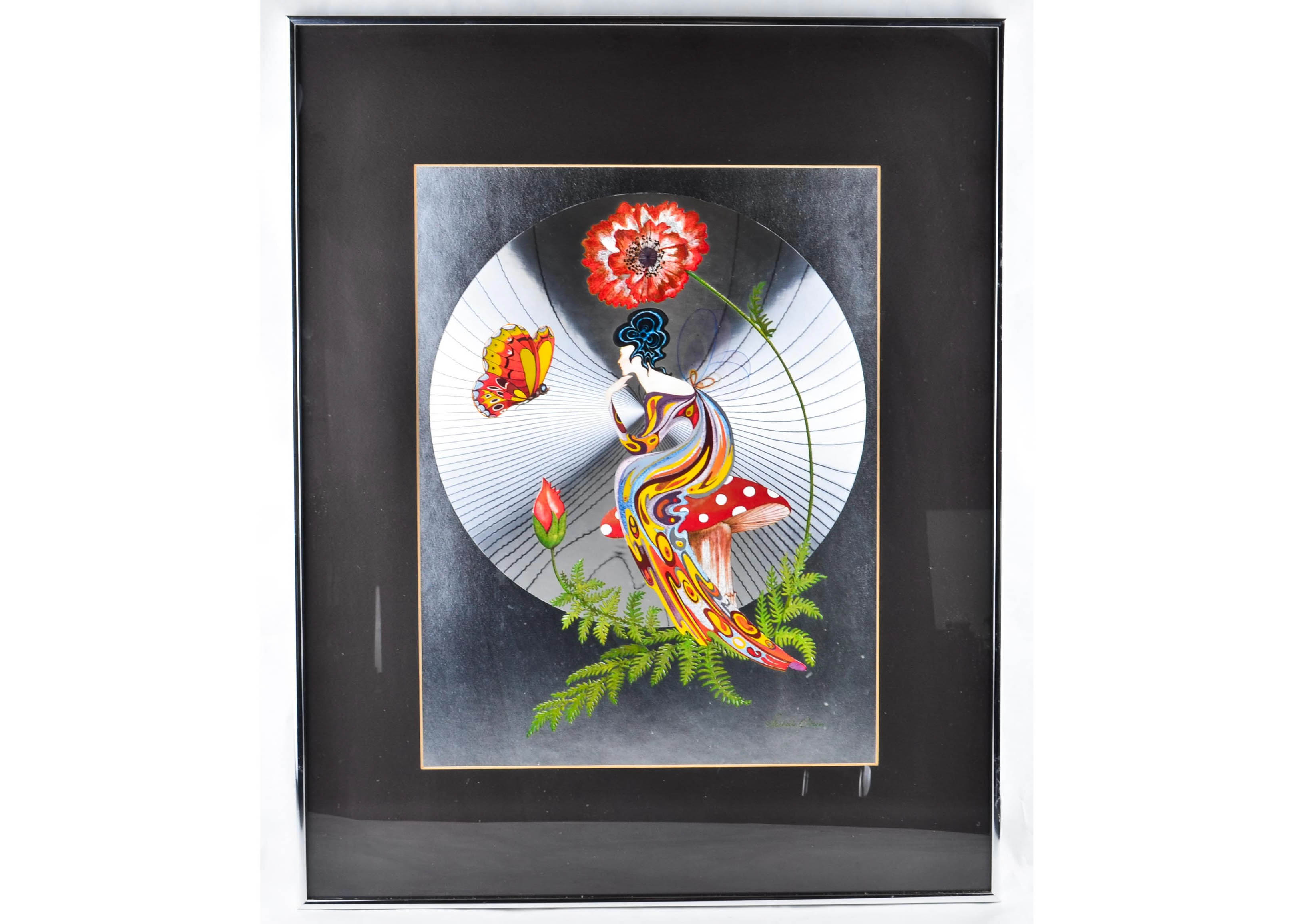 Michelle Emblem "Poppy Nymph" Foil Painting