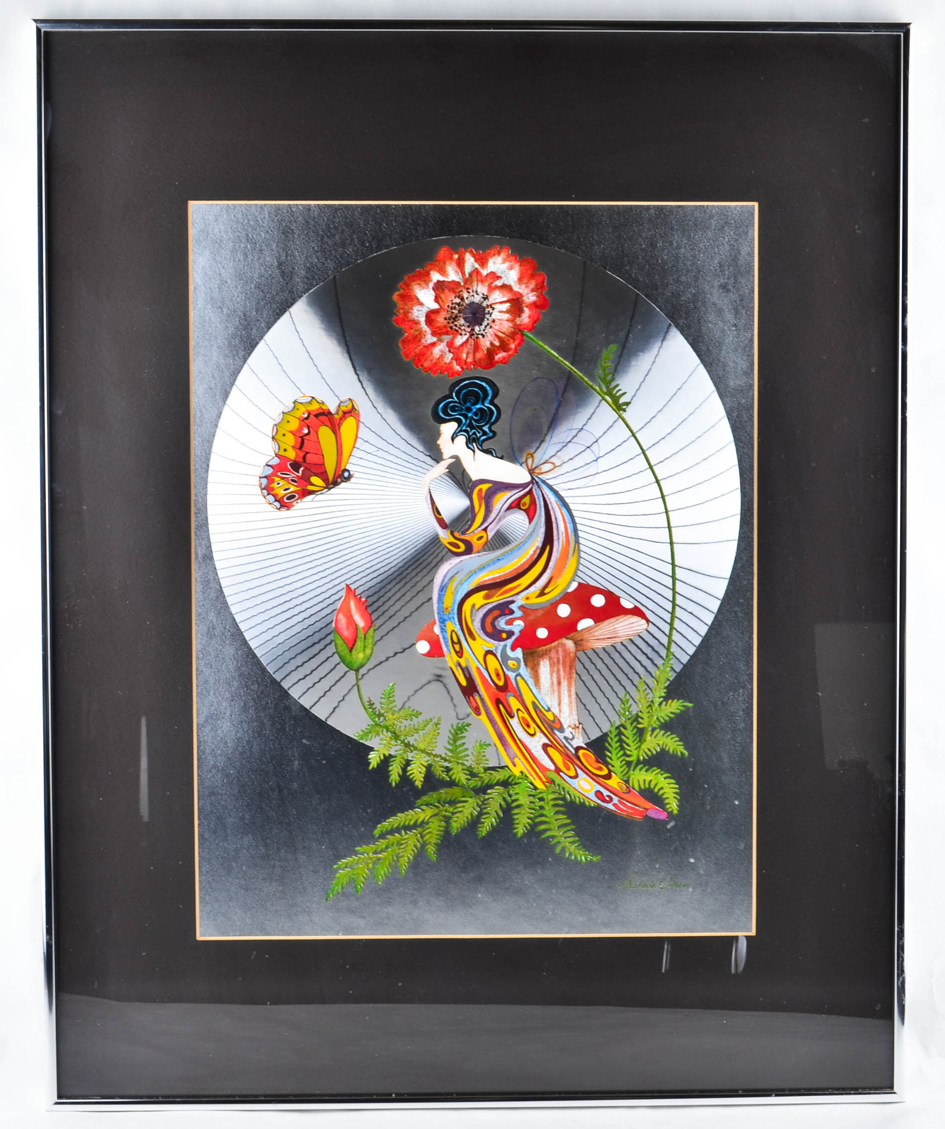 Michelle Emblem "Poppy Nymph" Foil Painting